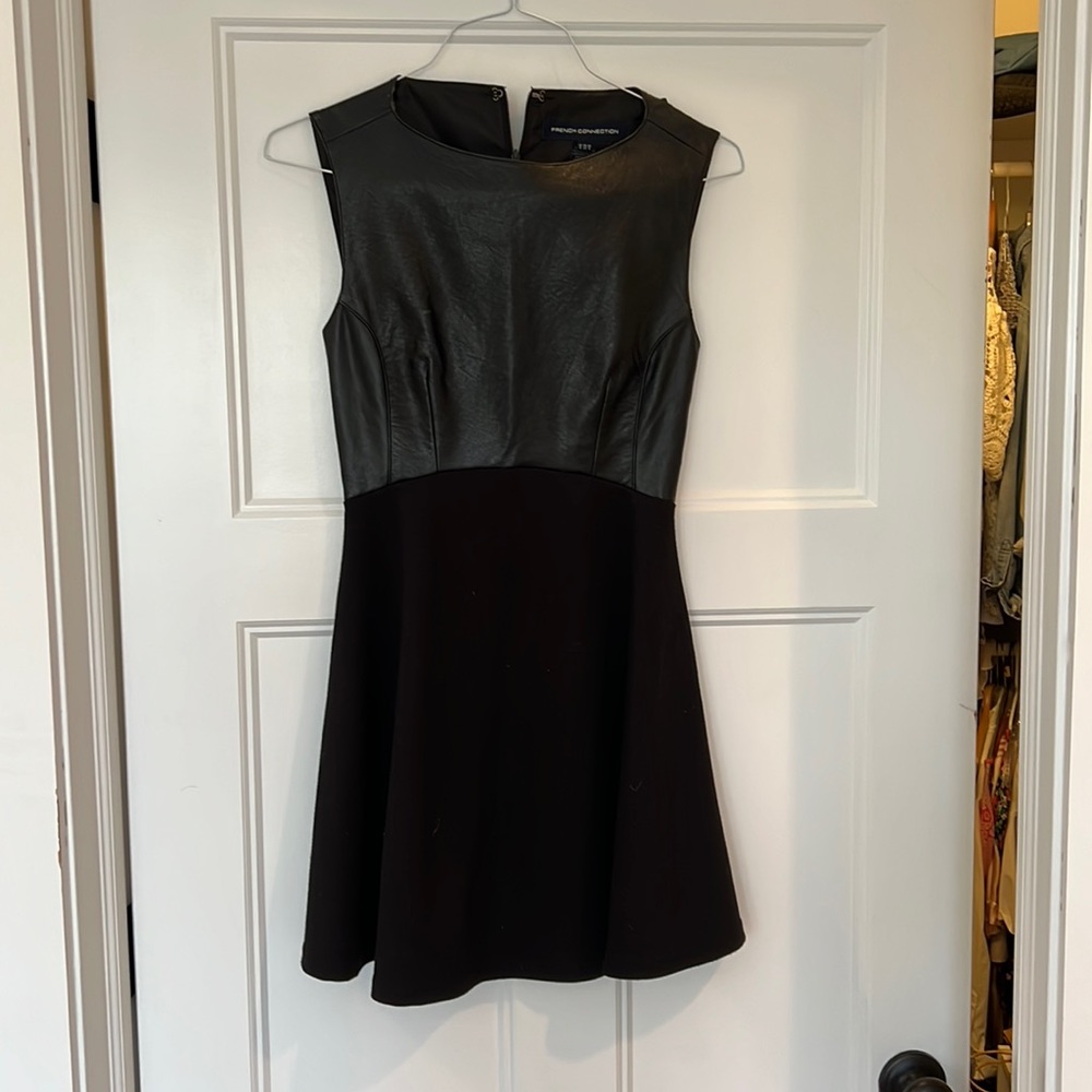 French connection leather mini dress